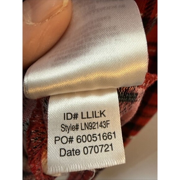 Lauren Ralph Lauren Womens Large Plaid Flannel Sleep Top Monogram Nightshirt‎ - Picture 5 of 9